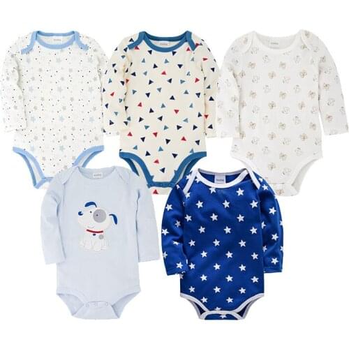 Honeyzone Ropa De Bebe Nena Baby Girl Clothes Bodysuit Full Sleeve Star Print Cute Body Baby Twins Cotton Jumpsuit Unisex 0-12m