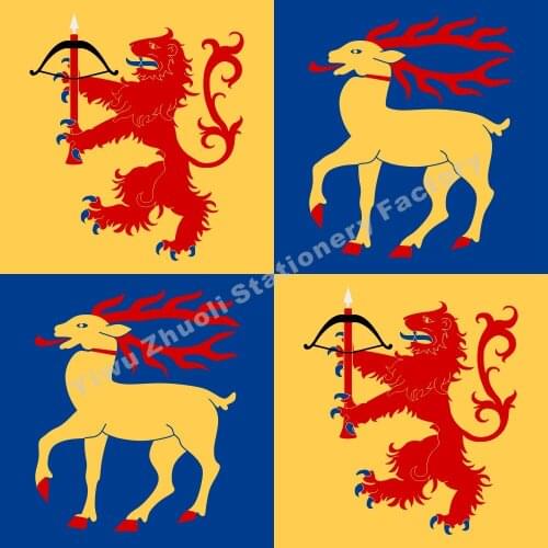 Sweden Kalmar County Flag 120X120cm (4x4FT) 120g 100D Polyester Double Stitched High Quality Banner Free Shipping