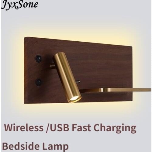 Led Wall Lamp Home Decoration Modern Wall Light Fixture Bedside Lamp Simpl Dimmer for Living Room Indoor Lighting Usb Charging