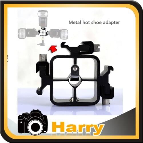3 Triple Head Hot Shoe Flash Stand Adapter/Bracket/Mount Trigger/umbrella holder For Flash Holder Bracket Light Stand
