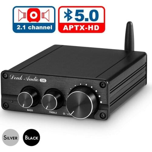 Nobsound HiFi Bluetooth 5.0 Home 2.1 Channel Mini TPA3116 Digital Power Amplifier Subwoofer Audio Amp Tone Control APTX-HD