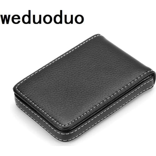 Weduoduo New Fashion Business Card Holder Mens Exquisite Magnetic Attractive Card Case Box Mini Wallet Male Credit Card Holder
