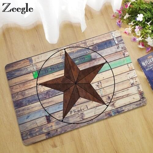 Zeegle Entrance Mats Wood Printed Doormat Outdoor Rugs Rubber Floor Mats Anti-slip Bedroom Carpet Kitchen Mat In the Hallway