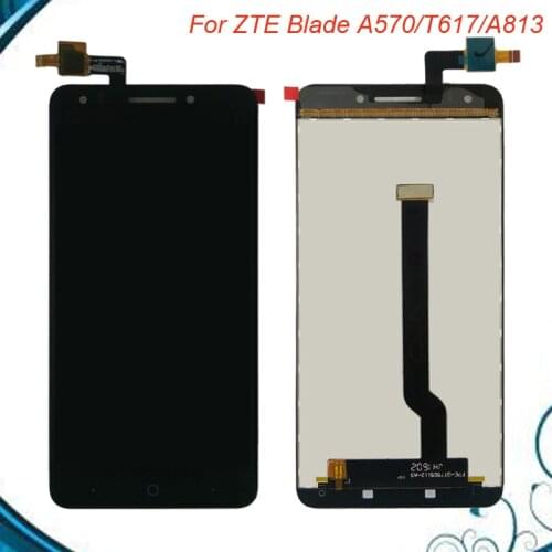100% Tested OK Original For 5.5'' ZTE Blade A570 T617 A813 LCD Display+Touch Screen Digitizer Assembly Replacement Free Shipping