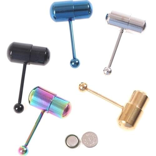 1pcs Nightclub Fashion Steel Vibrating Tongue Bar Ring Stud Body Piercing Jewelry