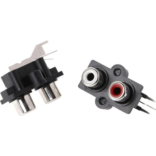 10 Pcs 2/4/6 Hole RCA Female Pin Jack Stereo Audio Video AV Socket Connector 4XFD