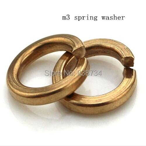 10pcs brass plain color m3 spring washer spring washer