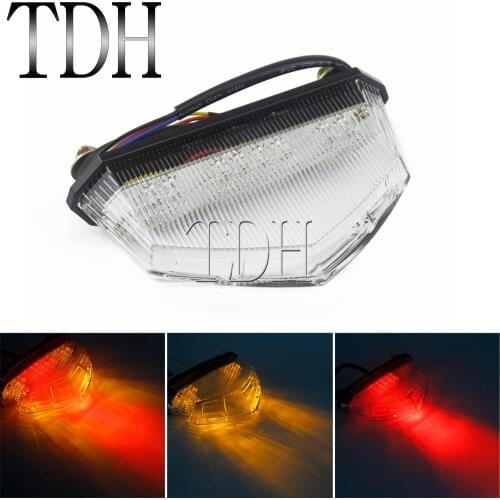 12V Clear Lens Motorcycle Rear Brake Light Tail Stop Lamp Red For Honda Suzuki Bobber Chopper Custom Turn Signal Taillight