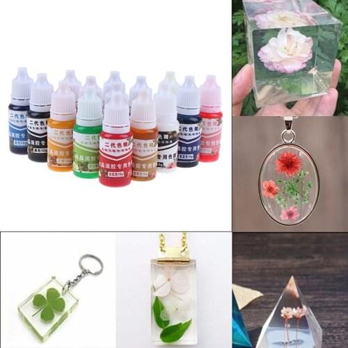 15 Colors Epoxy High Concentration UV Resin Liquid Pearl Color Dye Pigment Epoxy for DIY Jewelry Making Crafts 10g