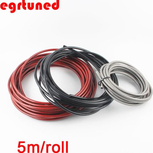 5m/lot AN3 Motorcycle braided Stainless Steel nylon BRAKE LINE HOSE FLUID HYDRAULIC Precise hose Gas Oil Fuel Line Hose