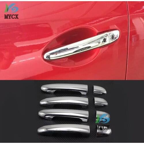 8PCS ABS Chrome External Door Handle Cover Trims Car Styling Accessories For Mazda CX-4 CX4 CX 4 2016 2017 2018 Accessories