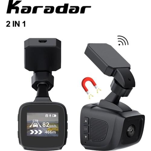 Karadar 2 in 1 Car Dvr Gps with Magnetic Bracket 1080HD 130 Degree Angle Car Camera Video Recorder G-sensor Dash Cam