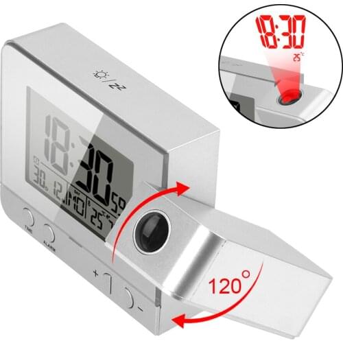 Projection Alarm Clock Digital Date Snooze Function Home Decoration Desk Table Led Clock Indoor Temperature Humidity