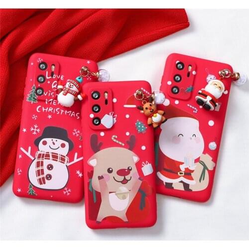 3D Doll Cute Christmas Case For Huawei Honor 10i 20i 9X 9A 9C 8A 10 P30 P20 P40 Lite E Pro P Smart Y6 Y7 Y9 Prime 2019 TPU Cover