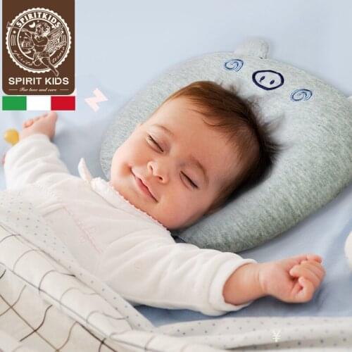 Spritkids Childrens Latex Pillow Is Suitable For The Air Permeable Babies With Slanted Heads