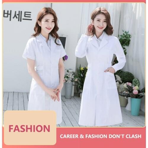 Unisex white coat Lab Coat Hospital Doctor Slim nurse uniform spa uniform nursing uniform scrubs medical uniforms women