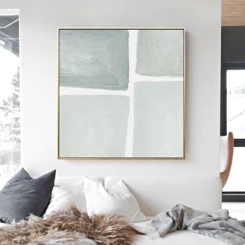 Elegant Gray Modern Scandinavian Minimalist Abstract Decorative Painting Living Room Bedroom Hanging Painting Restaurant Entranc