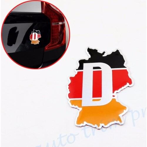 Chrome 3D Sticker Decal Metal German Deutschland Map Flag Logo Emblem Badge Auto Car Accessories Trim