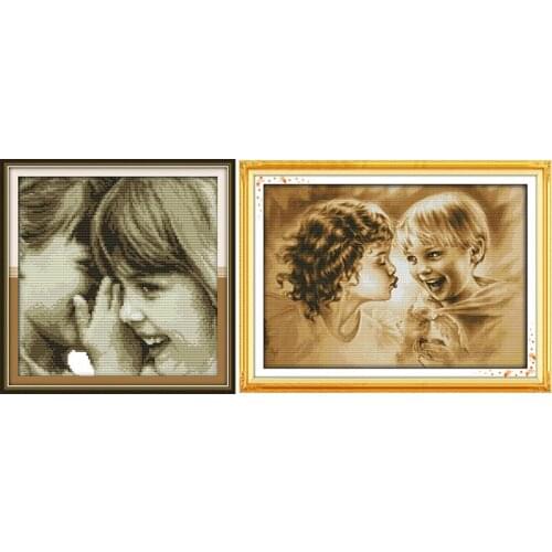 Close Partner Handmade Counted Cross Stitch Kits 11CT14CT Printed Pattern Craft DMC Convas Sewing Needlework Embroidery Set Home