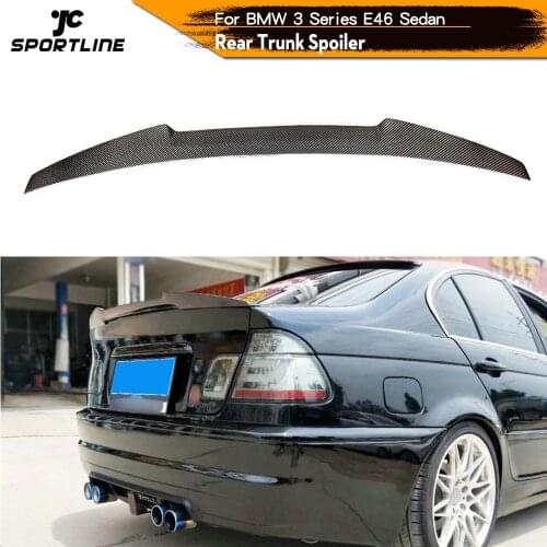 Rear Spoiler for BMW 3 Series E46 Base Sedan 4-Door 1998 - 2005 Carbon Fiber Trunk Lip