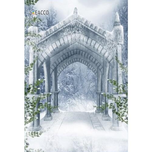 Laeacco Dreamy Wonderland Castle Archway Party Scenery Portrait Photo Background Photocall Photophone Backdrops For Photo Studio