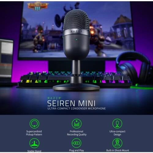 Razer Seiren Mini USB Condenser Microphone Ultra-compact Streaming Microphone