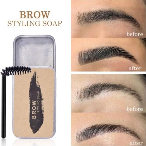 3D Feathery Brow Styling Soap Eye Brow Setting Gel Waterproof Long Lasting Brows Tint Eyebrow Gel Pomade Kit Makeup Cosmetic