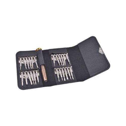 Leather Case 25 In 1 Torx Screwdriver Set Mobile Phone Repair Tool Kit Multitool Hand Tools For Iphone Watch Tablet PC 2019 New