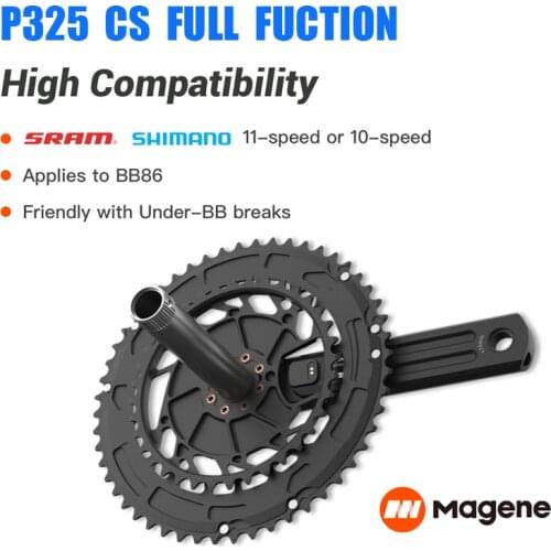 2021 Newest Magene P325 CS Worlds Leading Dual Side Crank Arm Bicycle Power Meter Rechargeable Waterproof Cycling Power Meter