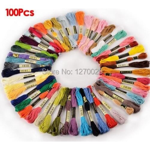 New Arrival ! 100pcs Mixed color DMC Color cross threads / cross stitch / cross stitch embroidery thread