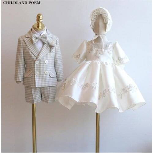 Girls Dress For Party Wedding 1st Birthday Baby Baptism Christening Dress Lace Embroidery Princess Kids Dresses For Girls Gown