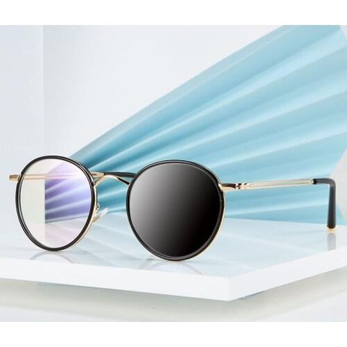 Progressive Multifocal Reading Glasses women men round Presbyopia Hyperopia Bifocal Glasses Sun Photochromic eyeglasses FML