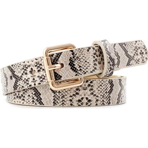 BLA Vintage Thin Belt for Women snake striped Casual Adjustable small fashion Belts For dress Jeans Female Waistband Z30