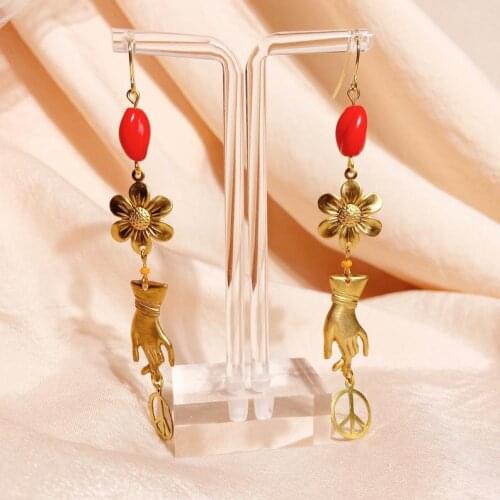 Lazy Daisy Earrings,Dangle Earring,Flower Earring, Simple Earrings,Minimalist Boho Style