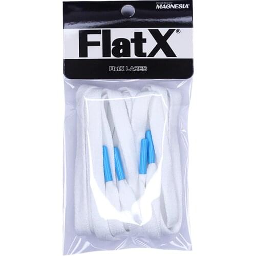 FlatX 8mm White/Colorado BlueColor Metal Tips Shoelaces High Quality Professional Sneaker Laces Shoelace Lacet