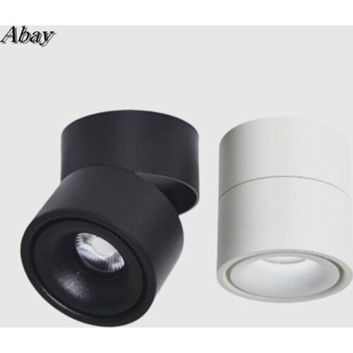 Folding Rotating Dimmable COB LED Downlights 9W 18W 24W 30W LED Ceiling Spot Lights AC85-265V LED Ceiling Lamps Indoor Lighting