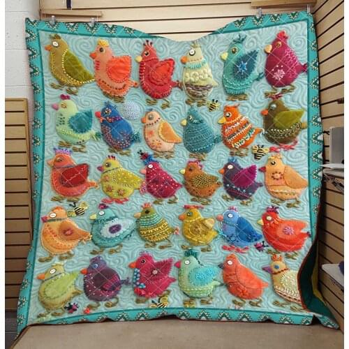 Emboss Style Quilt Cartoon Chicken High End Cute Kids School Adults Bed Spring Summer Quilt 3D Dropshipping
