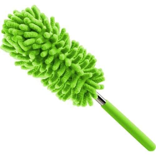 Telescopic Stainless Steel Rod Duster Home Car Cleaning Retractable Dusting Brush Cleaning Tool