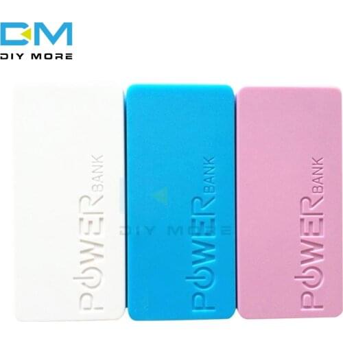 5600mAh 2X 18650 USB Power Bank Battery Charger Case DIY Box for Smart Phone MP3 Electronic Mobile Charging Candy Color