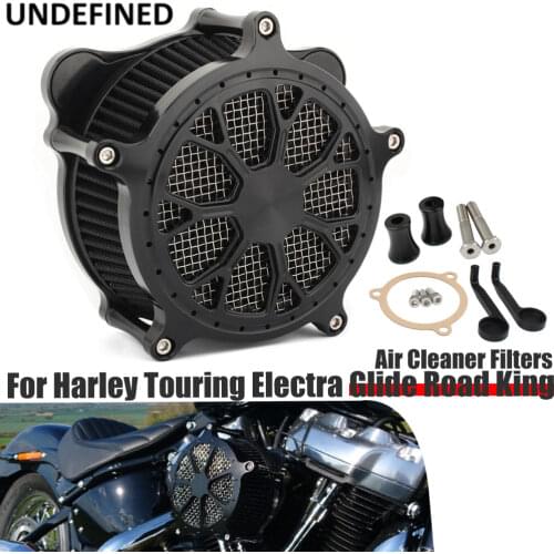 CNC Air Filter Motorcycle Intake System Kit Air Cleaner for Harley Touring Electra Glide Road Glide Road King Dyna FXDLS Softail