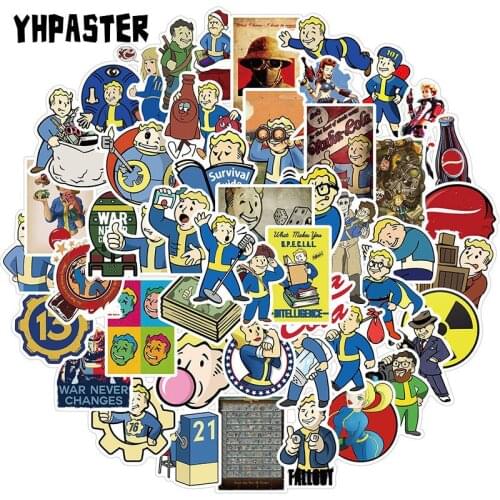 10/30/50Pcs Game Fallout PVC Waterpoof Graffiti Stickers For Laptop Luggage Motorcycle Phone Skateboard Anime Travel Pegatinas