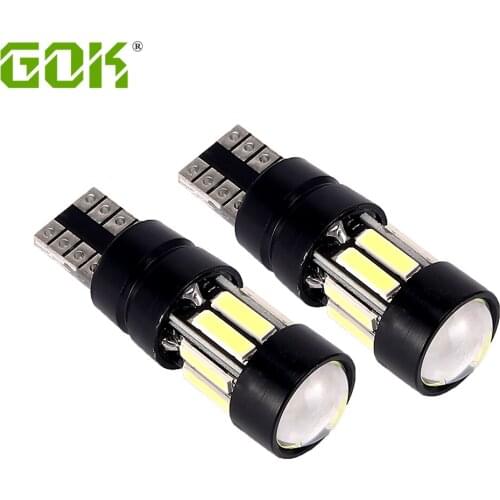 10PCS Car Auto LED T10 Canbus 194 168 led W5W t10 10SMD 7020 LED Light car Side Lights Interior Light Car Styling