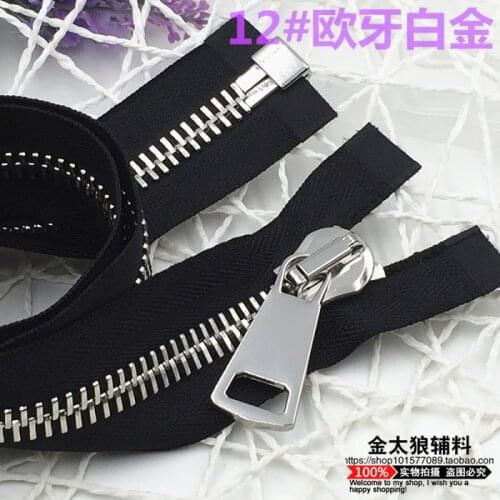 12# High Quality Big Max Size Metal Zippers 70/85/100cm Fecho de correr Brass zip DIY Bags Luggages Jacket Clothes Accessories
