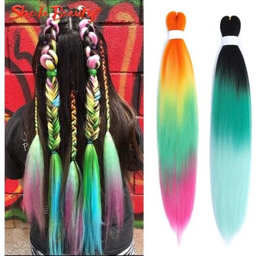 26‘’ Braiding Hair Pre Stretched Jumbo Braids Synthetic Ombre heat resistant Fiber Hair Extensions crochet zizi braids