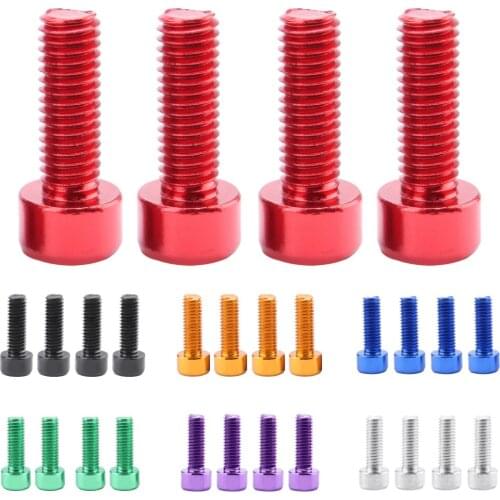 4pcs Aluminum Alloy Bike Water Bottle Cage Bolts Hex Socket Screws Bicycle Accessories