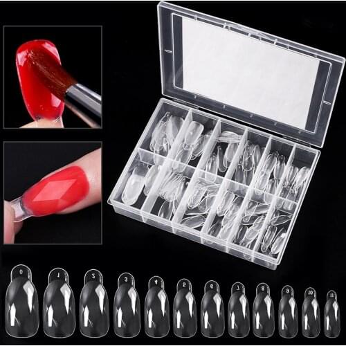 Diamond Crystal Dual Form Mold For Nail Art Finger Extension Acrylic Tips UV Gel Extended Manicure Salon Set French