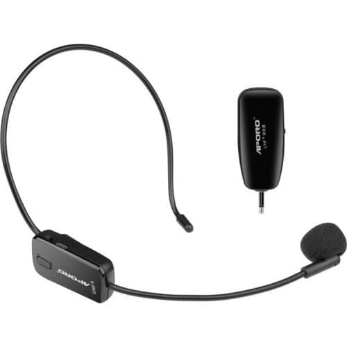 APOROUHF wireless headset microphone little bee loudspeaker headset performance audio plug and play microphone