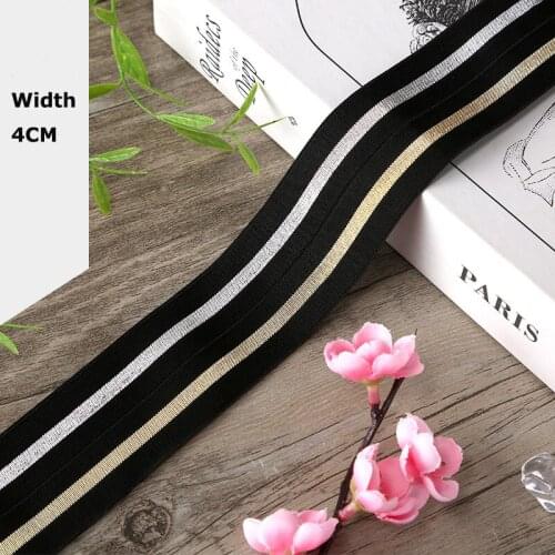 Double Silk Nylon Stretch Bands Sports Pants Side 4CM Elastic Ribbon Clothing Bags Garment Webbing Sewing Decoration Accessories