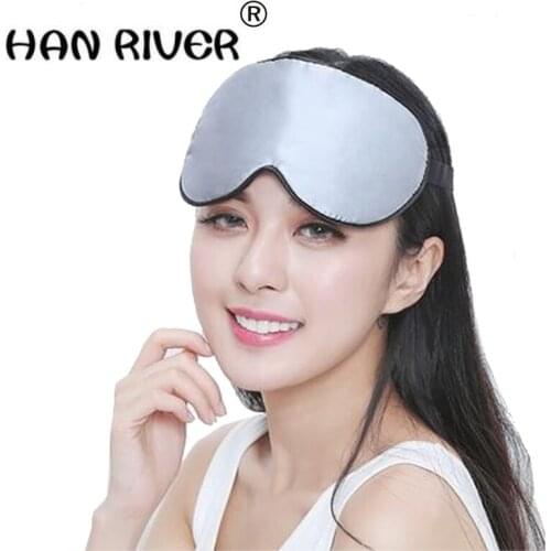 Double-sided mulberry silk silk black patch shading breathable men and women with sleep with eye protection comfortable sleep li