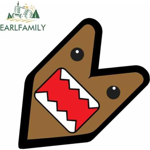 EARLFAMILY 13cm x 12.7cm JDM WAKABA BADGE DOMOKUN DOMO KUN Car Decal Flag Not Vinyl Car Sticker Waterproof Car Styling